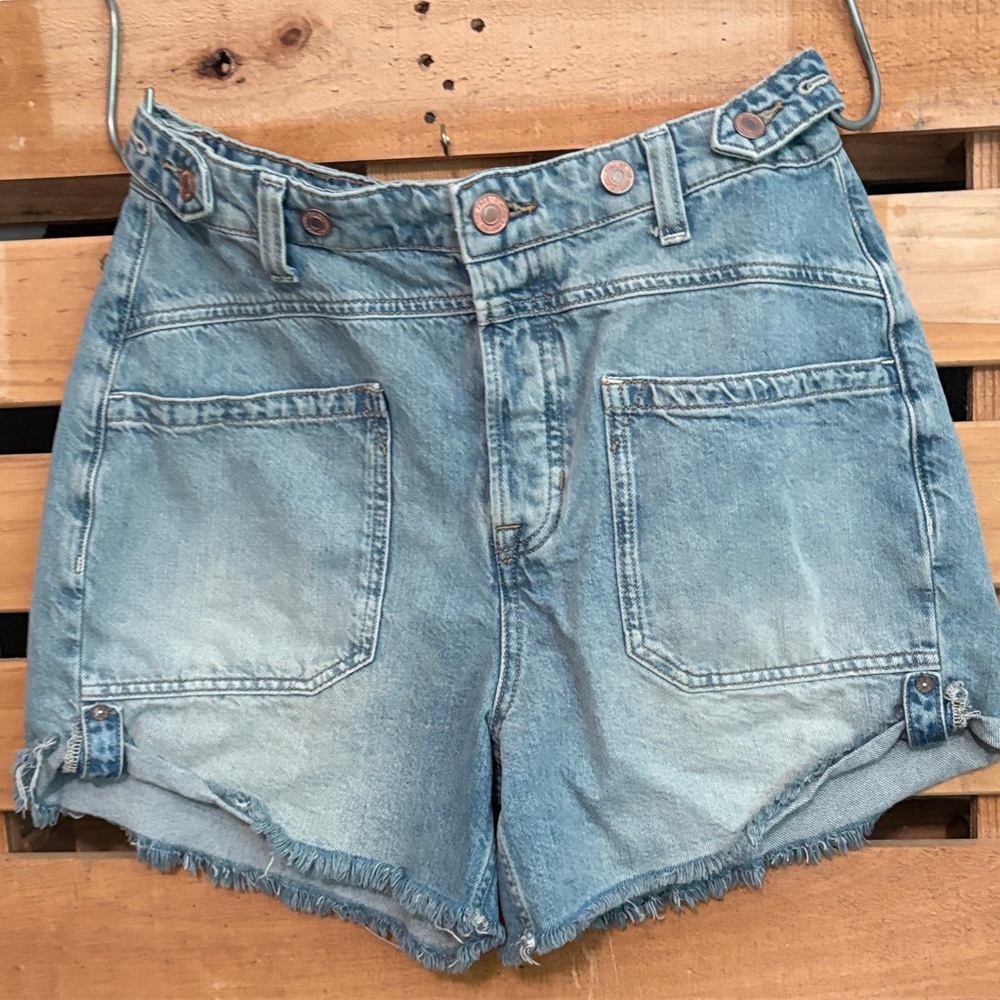 Free People Light Blue Jean Shorts